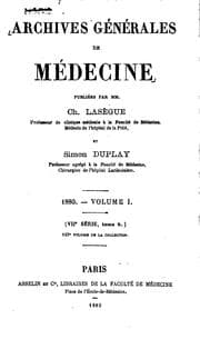 Tapa de Archives generales de medecine