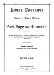 Tapa de Living Thoughts in Words that Burn, from Poet, Sage and Humorist