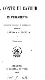 Tapa de Il conte di Cavour in parlamento, discorsi, raccolti et pubbl. per cura di I. Artom e A. Blanc