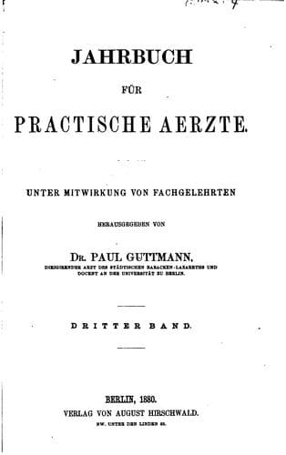 Tapa de Jahrbuch für Practische Aerzte