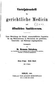 Tapa de Vierteljahrsschrift für gerichtliche Medizin und öffentliches Sanitätswesen