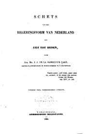 Tapa de Schets van den regeringsvorm van Nederland van 1515 tot heden