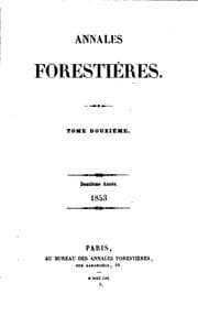 Tapa de Annales forestières