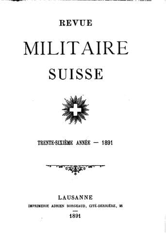 Tapa de Revue militaire suisse