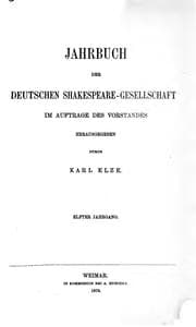 Tapa de Jahrbuch der Deutschen Shakespeare-Gesellschaft