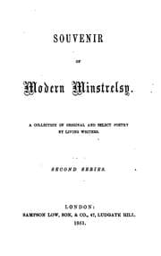 Tapa de Souvenir of Modern Minstrelsy: A Collection of Original and Select Poetry by ...