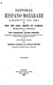 Tapa de Santoral hispano-mozárabe escrito en 961 por Rabi Ben Zaid, obispo de Iliberis