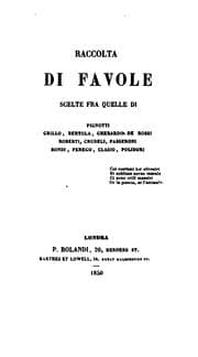 Tapa de Raccolta di favole, scelte fra quelle di Pignotti [and others].