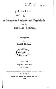 Tapa de Archiv fuer pathologische anatomie und physiologie und klinische