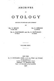 Tapa de Archives of Otology