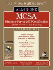 Tapa de MCSA Windows Server 2003 All-in-One Exam Guide (Exams 70-270,70-290,70-291)