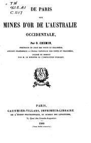 Tapa de De Paris aux mines d'or de l'Australie occidentale