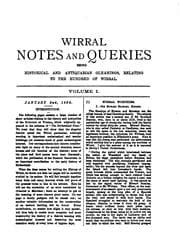 Tapa de Wirral Notes and Queries, Being Local Gleanings, Historical and Antiquarian, Relating to the ...