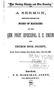 Tapa de "Our Sunday Schools and Our Country.": A Sermon Preached Before the Board of ...