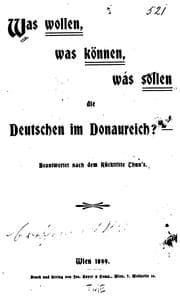 Tapa de Was wollen, was können, was sollen die Deutschen im Donaureich?: Beantwortet nach dem Rücktritte ...