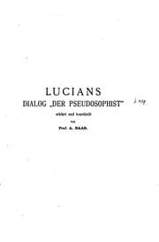 Tapa de Lucians Dialog der Pseudosophist: Progr