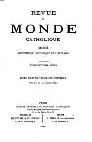 Tapa de Revue du Monde Catholique