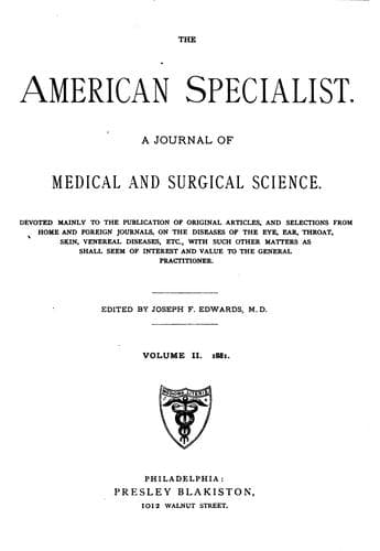 Tapa de The American Specialist