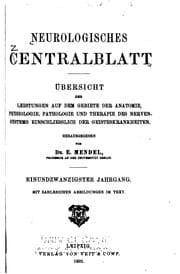 Tapa de Neurologisches Zentralblatt