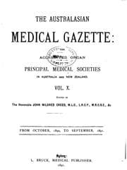 Tapa de Australasian Medical Gazette