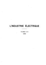 Tapa de L'Industrie électrique: revue de la science électrique et de ses applications industrielles ...