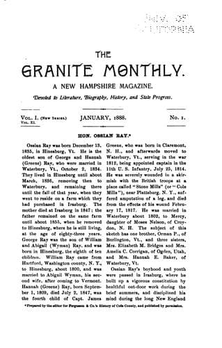 Tapa de The Granite Monthly