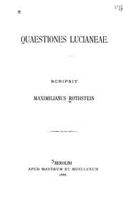 Tapa de Quaestiones lucianeae