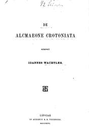 Tapa de De Alcmaeone Crotoniata