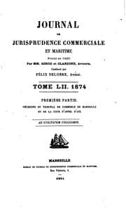 Tapa de Journal de jurisprudence commerciale et maritime