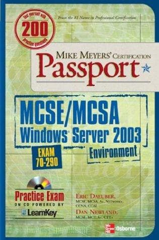 Tapa de Mike Meyers' MCSE/MCSA Windows Server 2003 Environment Certification Passport (Exam 70-290)
