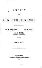 Tapa de Archiv fuer kinderheilkunde