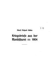 Tapa de Kriegsbriefe aus der Mandschurei, 1904