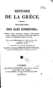 Tapa de Histoire de la Grèce: Description des îles Ioniennes, Corfou, Paxo, Leucade ...