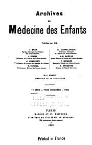 Tapa de Archives de m�edecine des enfants