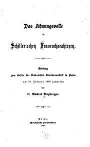 Tapa de Das ahnungsvolle in Schiller'schen Frauencharakteren