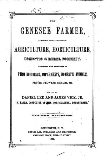 Tapa de The Genesee Farmer