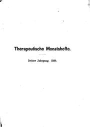 Tapa de Therapeutische Monatshefte