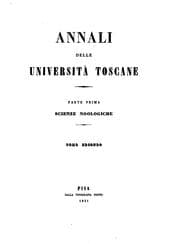Tapa de Annali delle Universitá toscane