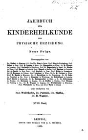 Tapa de Jahrbuch für Kinderheilkunde und physische Erziehung