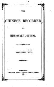 Tapa de The Chinese Recorder and Missionary Journal