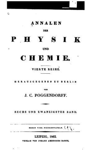 Tapa de Annalen der Physik