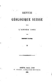 Tapa de Revue géologique suisse