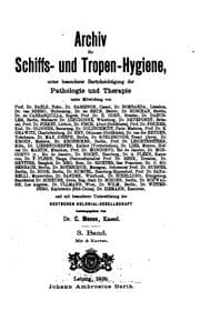 Tapa de Archiv fuer schiffs-und tropen-hygiene
