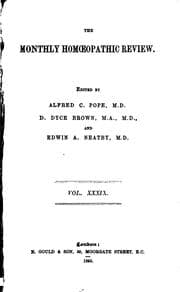 Tapa de The Monthly Homoeopathic Review