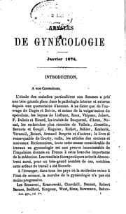 Tapa de Annales de gynécologie