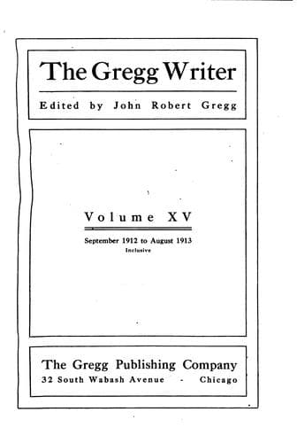 Tapa de The Gregg Writer