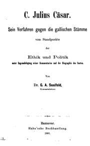 Tapa de C. Julius Cäsar, sein Verfahren gegen die gallischen Stämme von Standpunkte der Ethik und ...