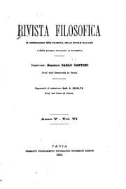 Tapa de Rivista filosofica. Fondata dal prof. sen. Carlo Cantoni in continuazione ...