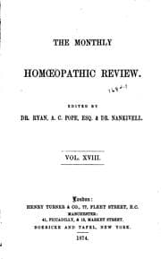 Tapa de The Monthly Homoeopathic Review