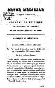 Tapa de Revue médicale française et étrangère: journal des progrès de la médecine hippocratique